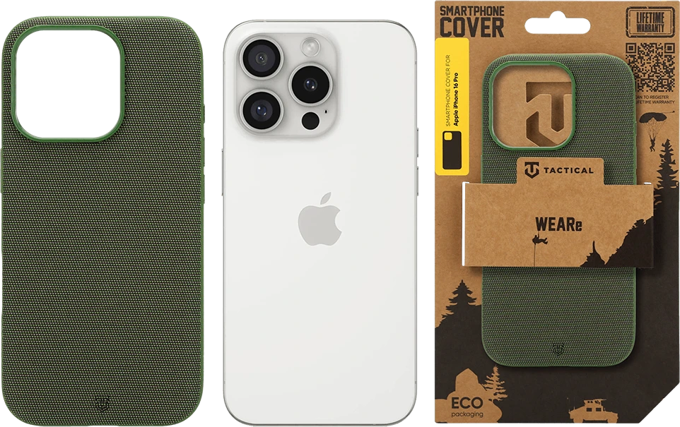 Tactical MagForce WEARe dėklas, skirtas Apple iPhone 16 Pro, Forest žalias