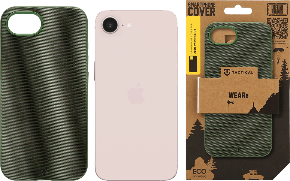 Tactical MagForce WEARe dėklas, skirtas Apple iPhone 16e/17e, Forest – žalios spalvos