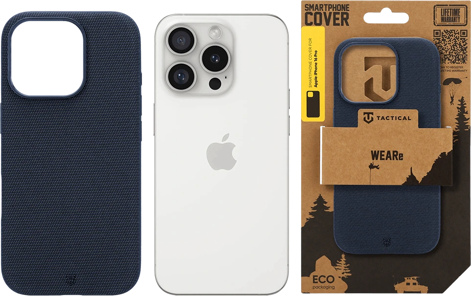Dėklas Tactical MagForce WEARe Cover for Apple iPhone 16 Pro Mėlyna