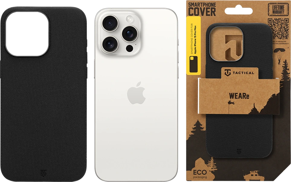 Tactical MagForce WEARe dėklas, skirtas Apple iPhone 15 Pro Max, juodas