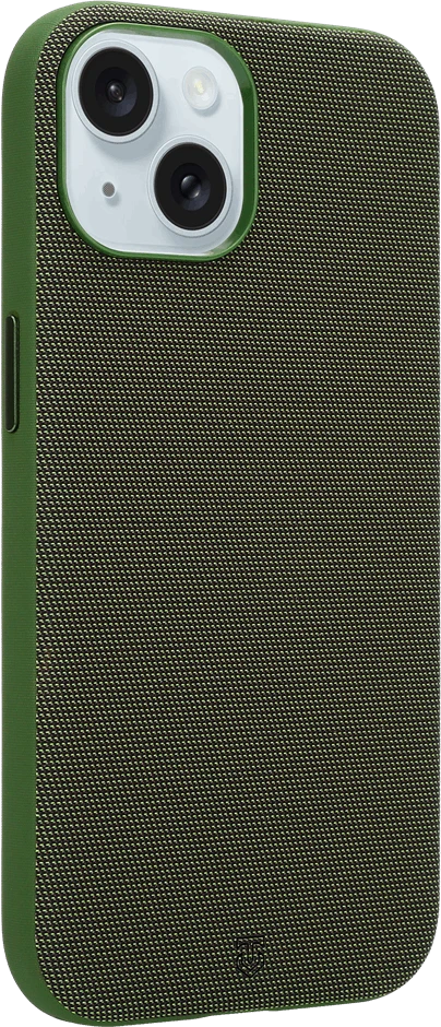 „Tactical MagForce WEARe Cover for Apple iPhone 15 Forest“ – žalias dėklas, skirtas „Apple iPhone 15“.