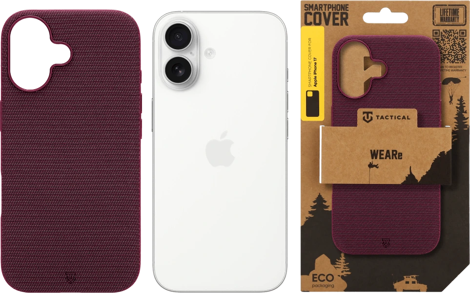 Dėklas Tactical MagForce WEARe Cover for Apple iPhone 17 Burgundy