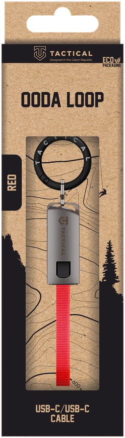 Tactical OODA Loop kabelis USB-C/USB-C raudonos spalvos