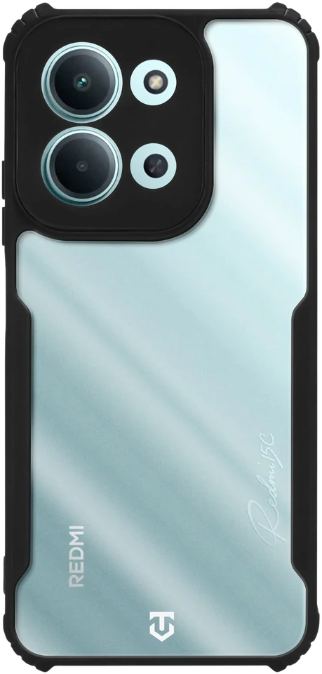 Tactical Quantum Stealth dėklas skirtas Xiaomi Redmi 15C 4G/5G Clear/Juodas