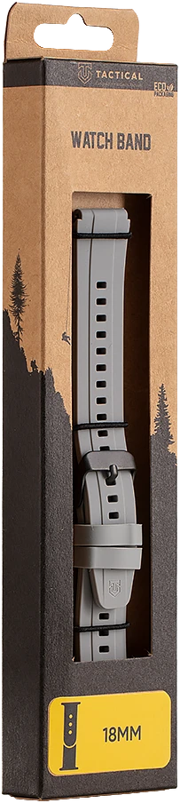 Tactical Quick Release Silicone apyrankė 18mm pilkos spalvos