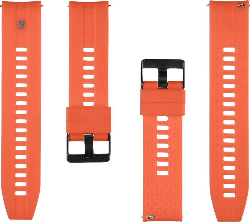 Tactical Quick Release Silicone Band 24mm oranžinės spalvos