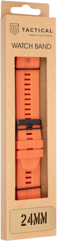 Tactical Quick Release Silicone Band 24mm oranžinės spalvos