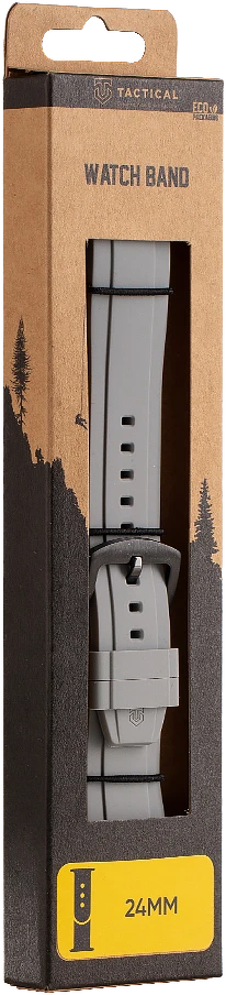 Tactical Quick Release Silicone apyrankė 24mm pilkos spalvos
