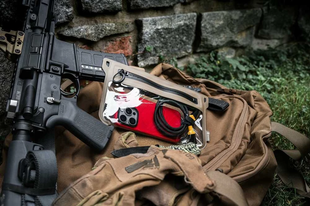 Tactical Splash Pouch 2.0 vandeniui atsparus dėklas telefonui Dark Earth