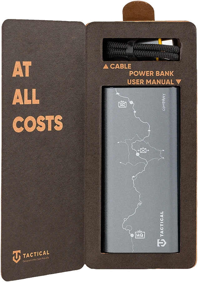 Tactical Squad Company Powerbank 30W 10000 mAh – greitas įkrovimas, aliuminis