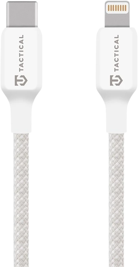 „Tactical Stitch Thread“ laidas USB-C/Lightning 1m baltos spalvos
