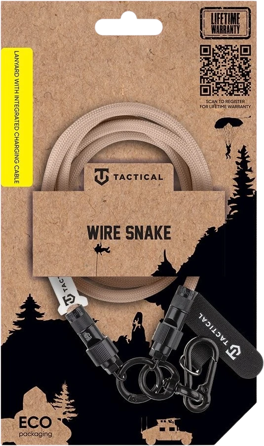 Tactical Taktinis laidas „Snake“ USB-C 1,2 m, „Moucha Moose“