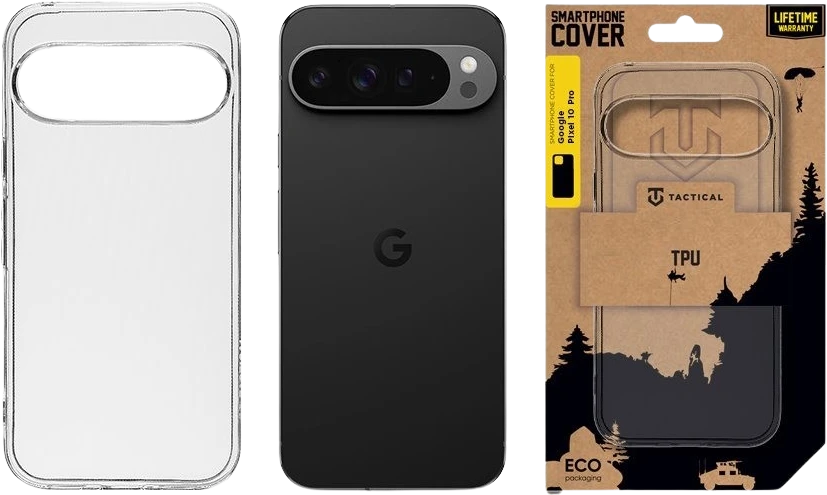 Tactical TPU dėklas skirtas Google Pixel 10 Pro skaidrus