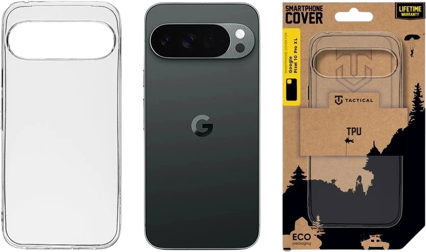 Tactical TPU dėklas skirtas Google Pixel 10 Pro XL skaidrus