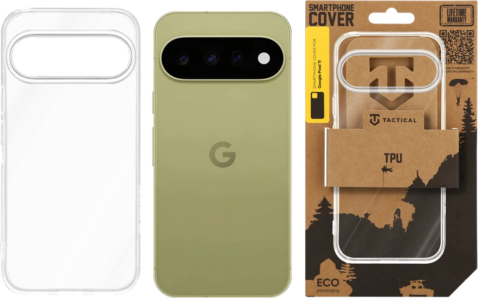 Dėklas Tactical TPU Cover for Google Pixel 11 Transparent