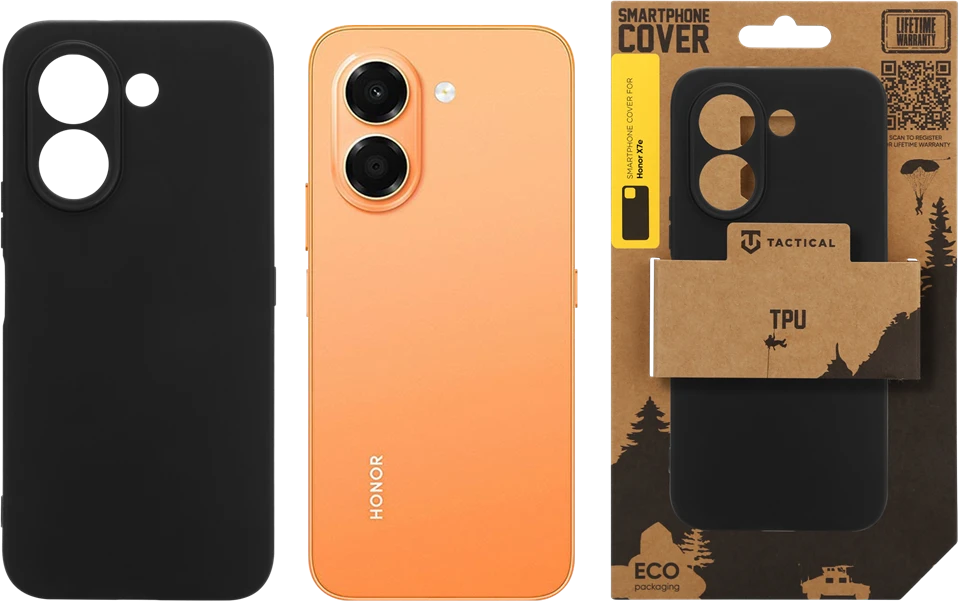 Dėklas Tactical TPU Cover for Honor X7e Juodas
