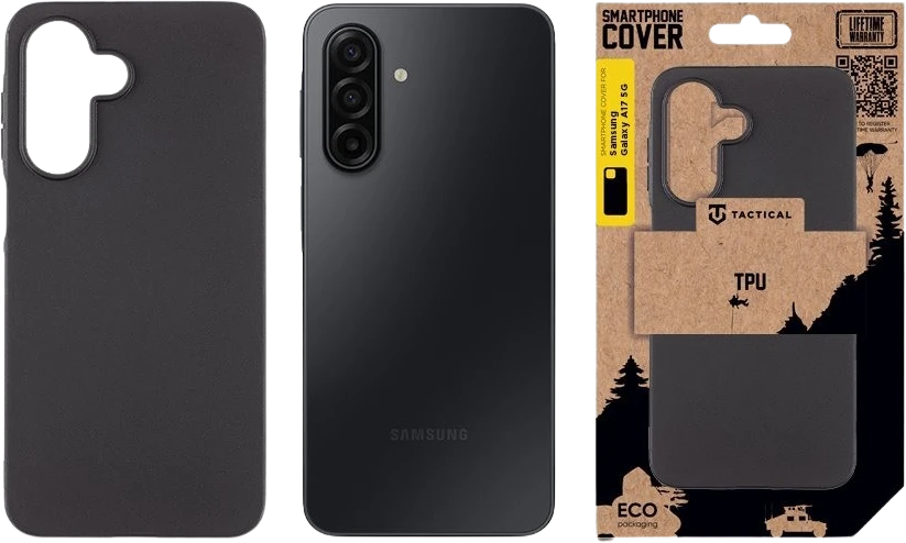 Tactical TPU dėklas skirtas Samsung Galaxy A17 5G juodos spalvos