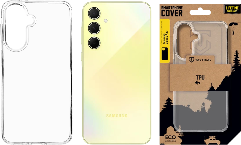 Tactical TPU dėklas skirtas Samsung Galaxy A37 skaidrus
