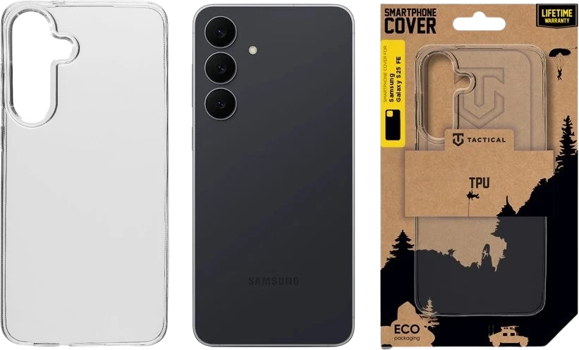 Tactical TPU dėklas skirtas Samsung Galaxy S25 FE skaidrus