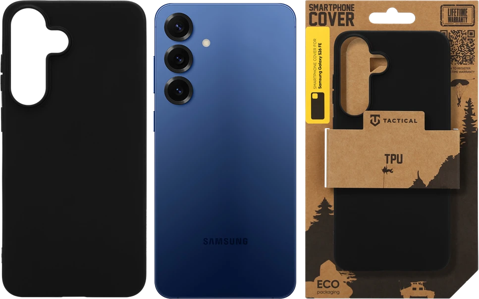 Tactical Taktinis TPU dėklas, skirtas „Samsung Galaxy S26 FE“ (Juodas)