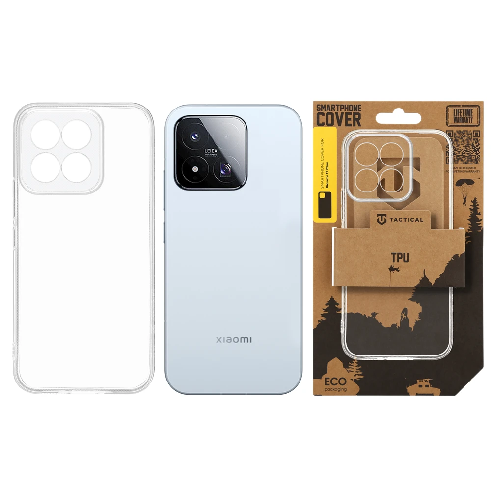 Dėklas Tactical TPU Cover for Xiaomi 17 Max Transparent