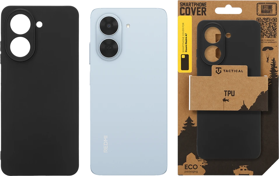 Dėklas Tactical TPU Cover for Xiaomi Redmi A7 Juodas