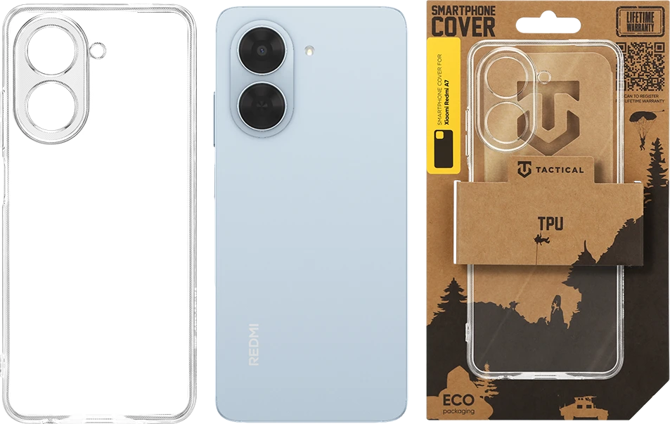Dėklas Tactical TPU Cover for Xiaomi Redmi A7 Transparent
