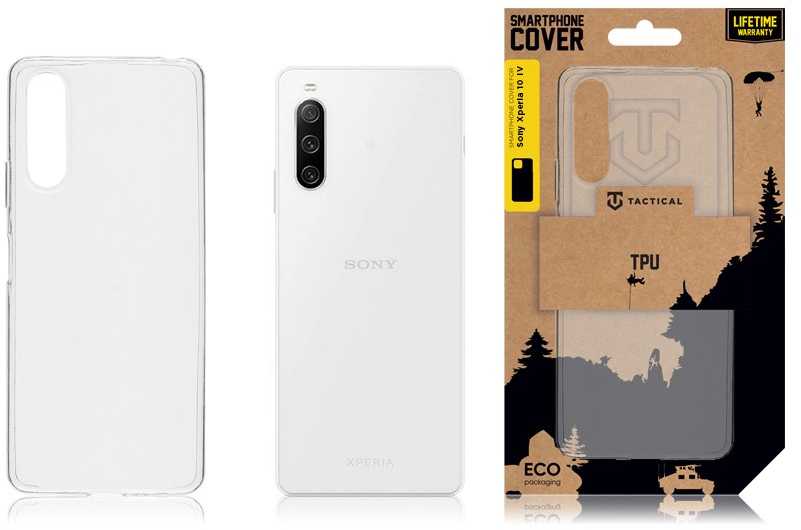 Dėklas Tactical Sony Xperia 10 IV TPU galinis dangtelis skaidrus