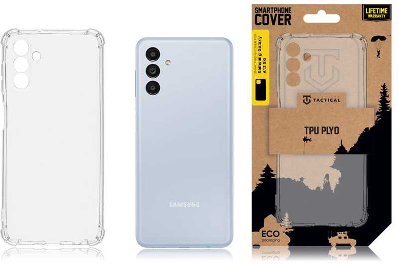 Dėklas Tactical TPU Plyo dangtelis, skirtas Samsung Galaxy A13 5G Transparent