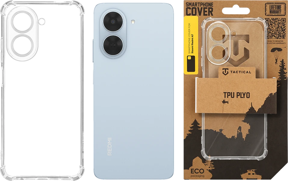 Dėklas Tactical TPU Plyo Cover for Xiaomi Redmi A7 Transparent
