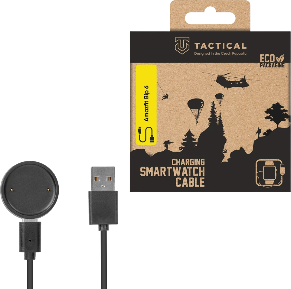 Tactical Taktinis USB įkrovimo laidas, skirtas „Amazfit Bip6/Active 2/2 Square“