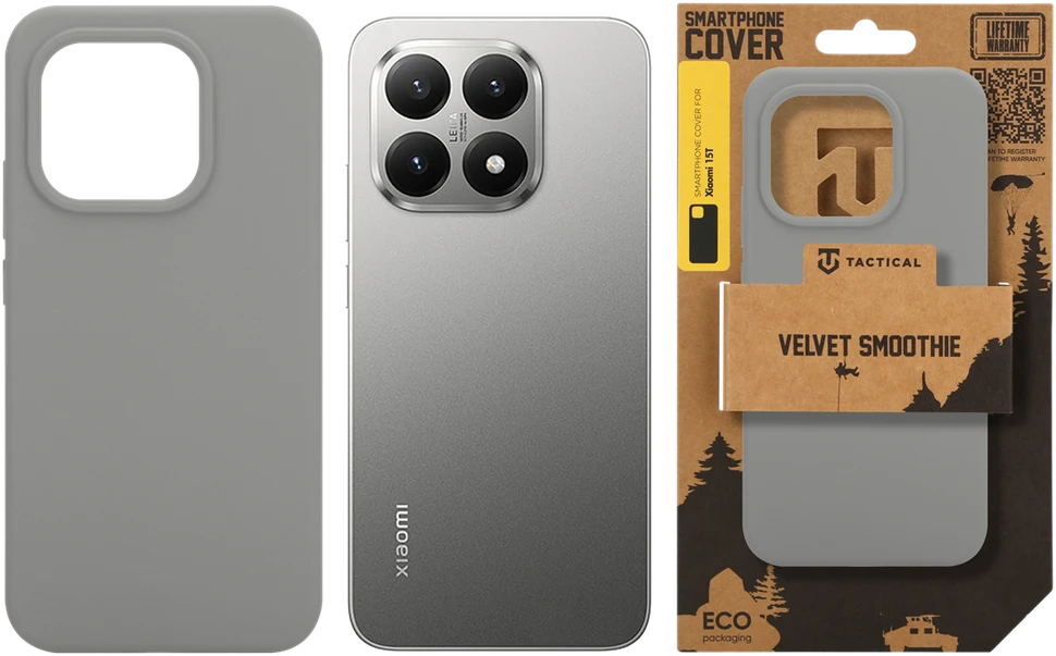 Tactical Velvet Smoothie dėklas skirtas Xiaomi 15T Foggy