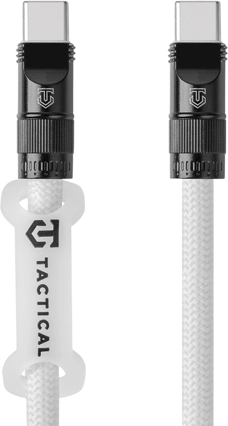 Tactical Taktinis laidas „Snake“ USB-C 1,2 m baltos spalvos