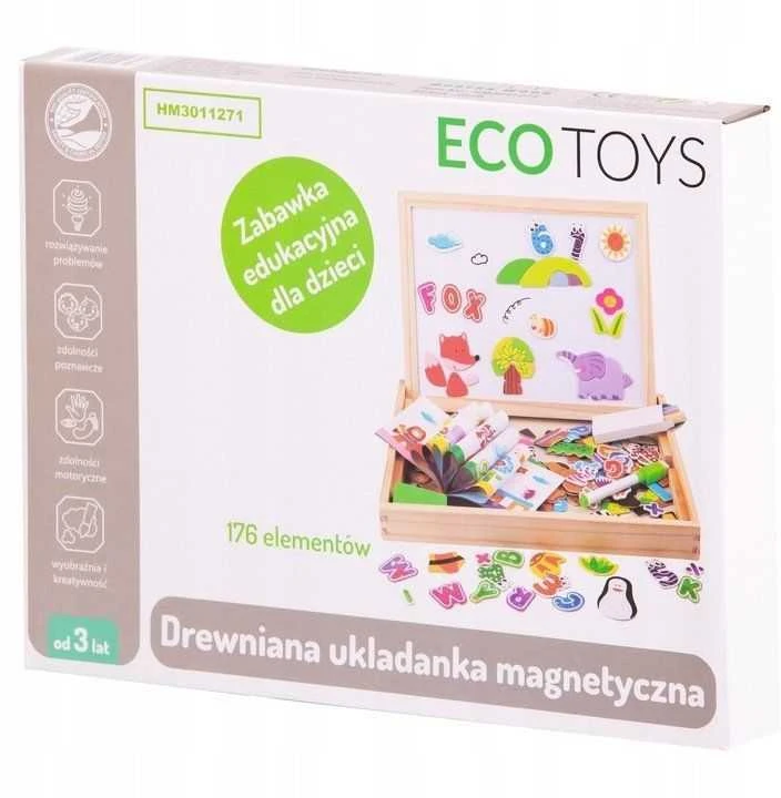 Ecotoys Edukacinė magnetinė lenta 2in1