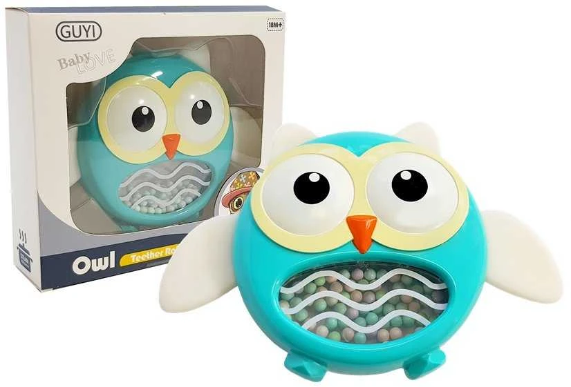 Lean Toys Kramtukas barškutis pelėda