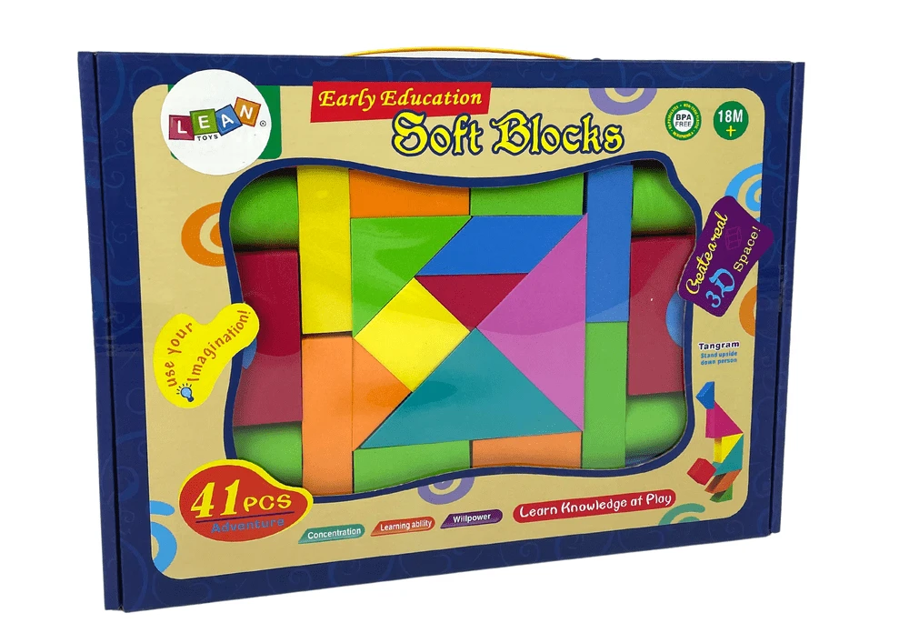 Lean Toys Edukaciniai minkšti blokeliai 41 vnt.