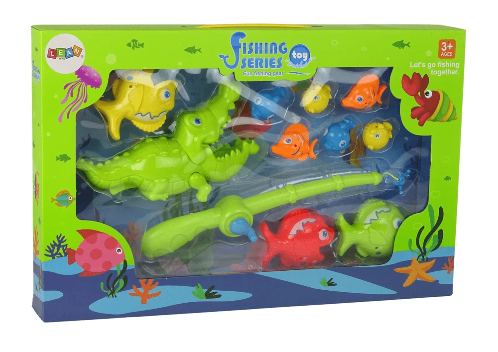 Lean Cars Lean Toys Vonios žaislas žvejybos rinkinys su meškere