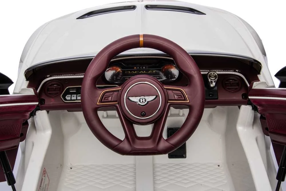 Vaikiškas elektromobilis MUKUTISRIDES Bentley Bacalar (baltas, vienvietis)