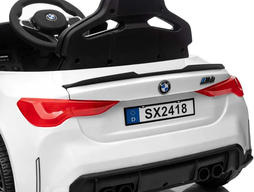 Vaikiškas elektromobilis MUKUTISRIDES BMW M4 (baltas, vienvietis)