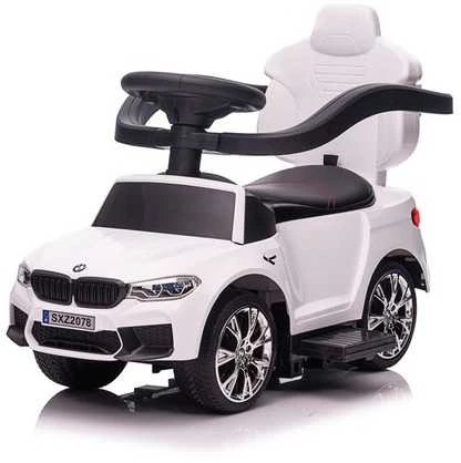 MUKUTISRIDES Paspiriama mašinėlė su rankena BMW M5 (baltas)