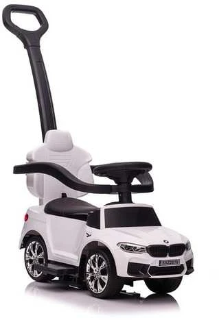 MUKUTISRIDES Paspiriama mašinėlė su rankena BMW M5 (baltas)