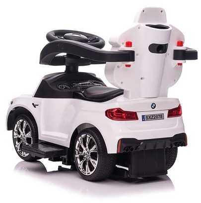 MUKUTISRIDES Paspiriama mašinėlė su rankena BMW M5 (baltas)