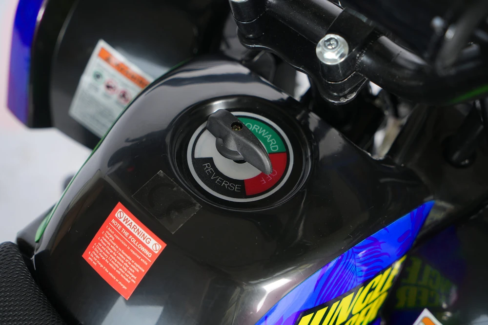 Vaikiškas elektrinis keturratis MUKUTISRIDES JungleRacer 1000W 36V (mėlynas)