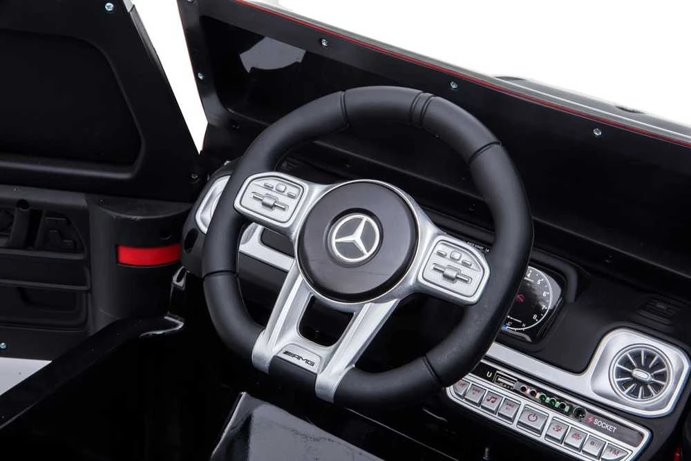 Vaikiškas elektromobilis MUKUTISRIDES Mercedes Benz G63 AMG (juodas, vienvietis)