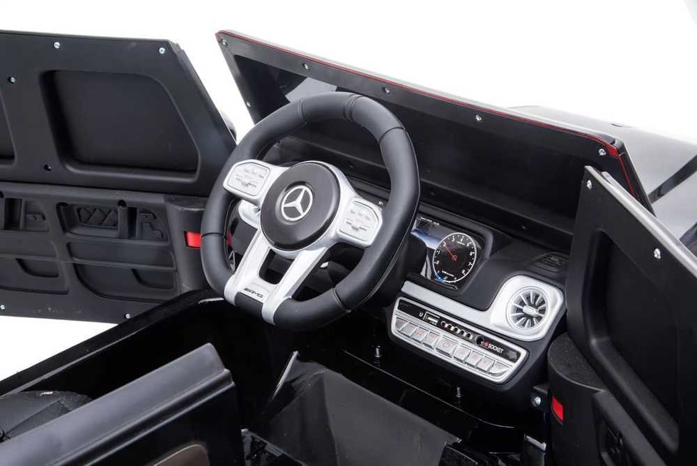Vaikiškas elektromobilis MUKUTISRIDES Mercedes Benz G63 AMG (juodas, vienvietis)