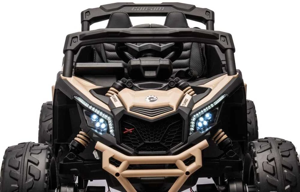 Vaikiškas elektromobilis MUKUTISRIDES ATV CAN-AM Maverick (juodos/smėlio spalvos, vienvietis)