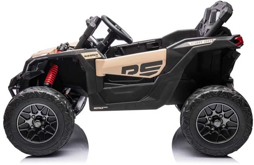 Vaikiškas elektromobilis MUKUTISRIDES ATV CAN-AM Maverick (juodos/smėlio spalvos, vienvietis)