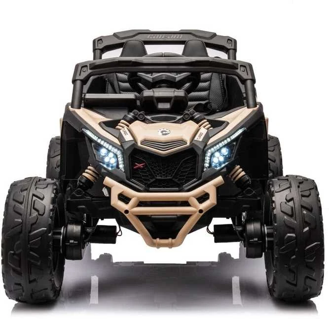 Vaikiškas elektromobilis MUKUTISRIDES ATV CAN-AM Maverick (juodos/smėlio spalvos, vienvietis)