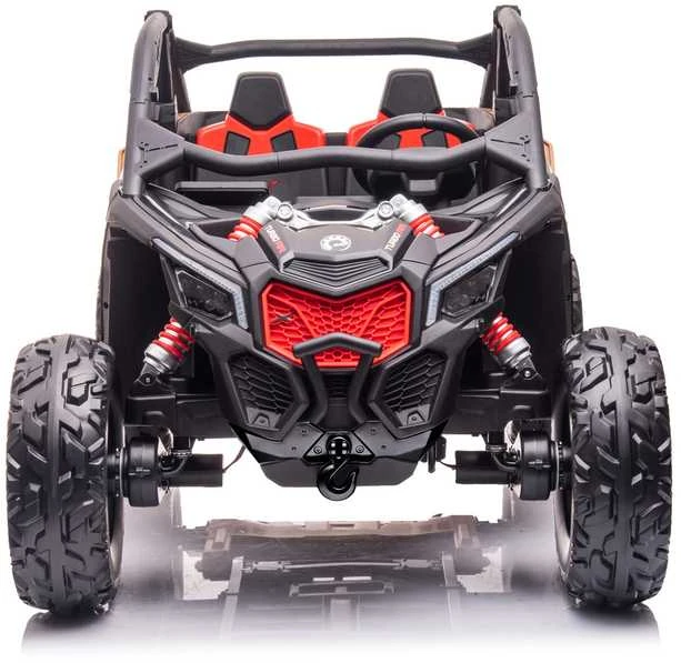 Vaikiškas elektromobilis MUKUTISRIDES ATV CAN-AM Maverick (juodos/smėlio spalvos, dvivietis)