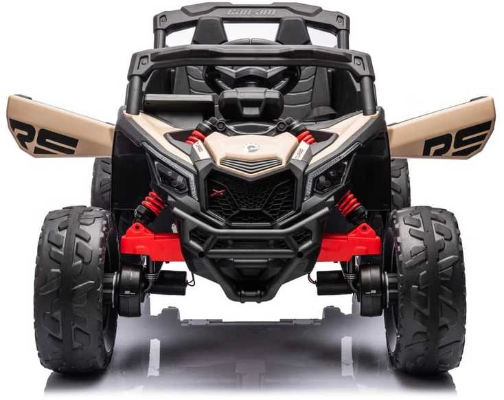 Vaikiškas elektromobilis MUKUTISRIDES ATV CAN-AM Maverick (juodos/smėlio spalvos, vienvietis)